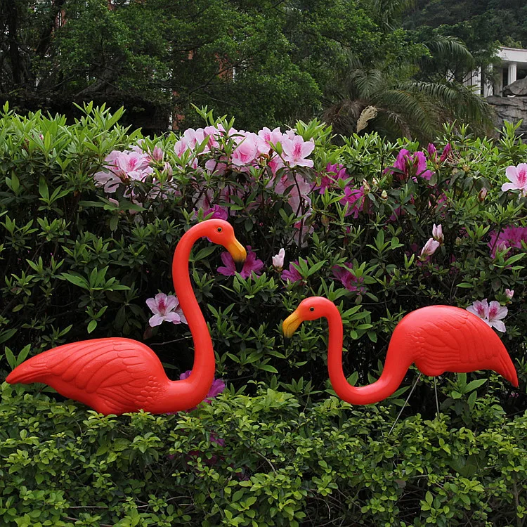 Пластиковые красные или розовые фламинго декоративные украшения для сада двора