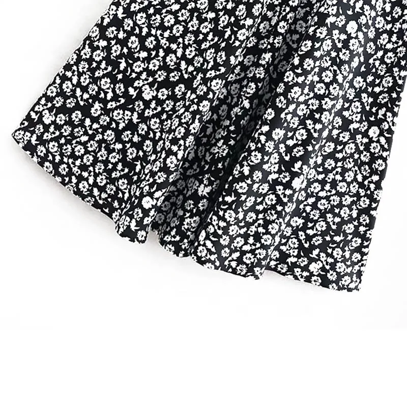 Gold Hands New White Flower Women's Long Skirt High Waist Floret Printed Skirts Ladies Spring Summer Office Clothes | Женская одежда