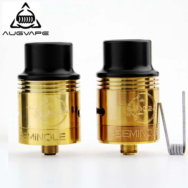 Augvape Seminole G24 RDA танк 24 мм Диаметр 6 Глубокий сок хорошо 4 х отверстия Короткие