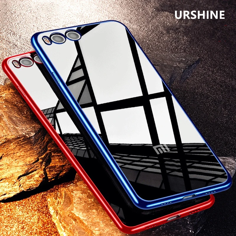 URSHINE Cover for Global ROM Original Xiaomi Mi6 Mi 6 Soft TPU Plating Colored Protective Case M6 Accessories |