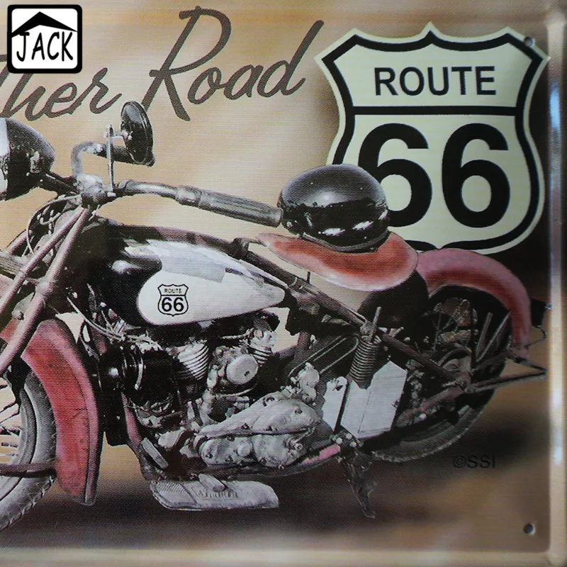 Mother Road Route 66 мотоцикл 20*30 см винтажные металлические знаки бар гостиная галерея