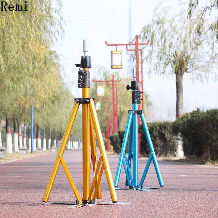 Регулируемый алюминиевый штатив для парикмахерской золотого цвета держатель