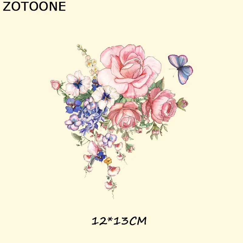 ZOTOONE Цветочные нашивки термотрансферные пирография для самостоятельного