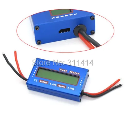 1piece Digital 60V/100A DC RC Helicopter Airplane Battery Power Analyzer Watt Meter Balancer Energy Voltage Volt Current | Игрушки и