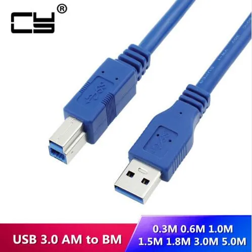 

USB 3.0 A Male AM to USB 3.0 B Type Male BM USB3.0 Cable For printer scanner HDD 0.3M 0.6M 1M 1.5M 1.8M 3M 1ft 3ft 5ft 10ft