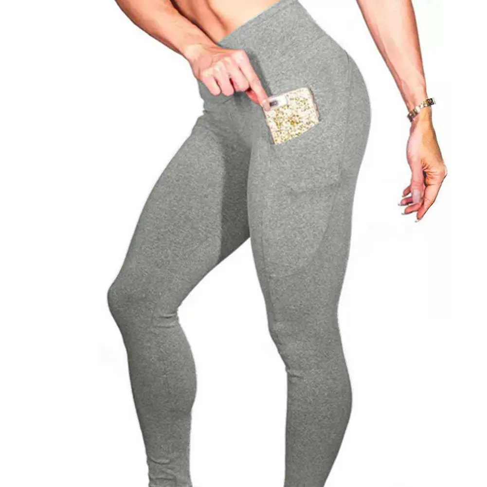 Slim Fit эластичный спортивный зал для бега тренировок йоги Штаны с высокой посадкой