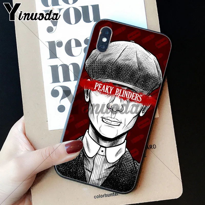 A16 Yinuoda Peaky blinds TPU Мягкий силиконовый черный чехол для телефона для Apple iPhone 8 7 6 6S Plus X XS MAX 5 5S SE XR Чехол для мобильного телефона - Цвет: A16