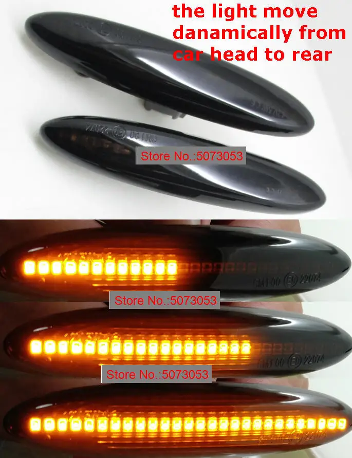 Flash Head to Rear 2 шт. светодиодный динамический боковой маркер указатель поворота светильник для Lexus IS250 IS350 SC430 Toyota MARK X REIZ CROWN UZZ40 Highlander - Испускаемый цвет: Flash Head to Rear