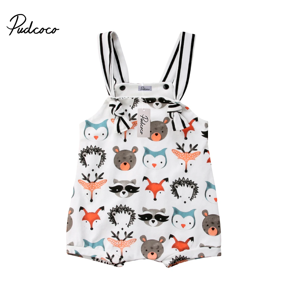 

2018 Brand New Summer Toddler Infant Newborn Baby Girls Boys Romper 0-24M Sleeveless Cartoon Animal Jumpsuits Sunsuit Playsuit