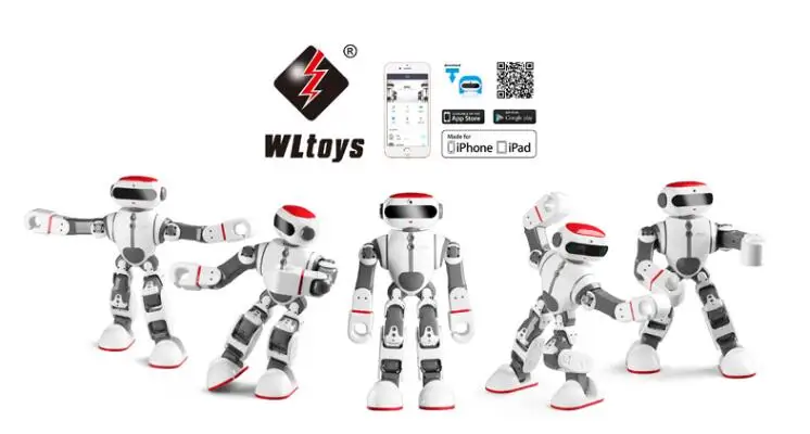 WLtoys F8 Доби Интеллектуальная RC робот гуманоид умный голос приложение Управление