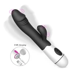Силиконовый фаллоимитатор, вибратор-Кролик для массажа точки G, киски, Стимулятор клитора с USB-зарядкой, женская модель, женский секс-шоп