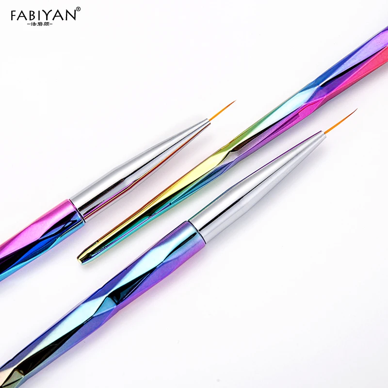Кисть для ногтей разноцветная ручка полоски Liner ручка 7/10/12 мм цветочный рисунок, Французский акриловый наконечник ленты инструменты для дизайна маникюра