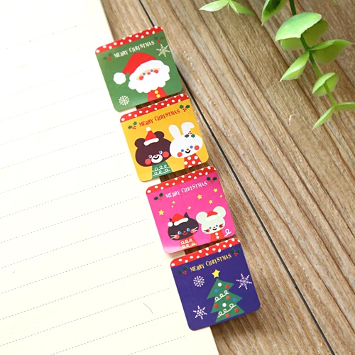 

100pcs/lot Kawaii Christmas Animal Paper Stickers Decoration Gift Seal Sticker Stationery Labels Party Supplies (ss-1565)