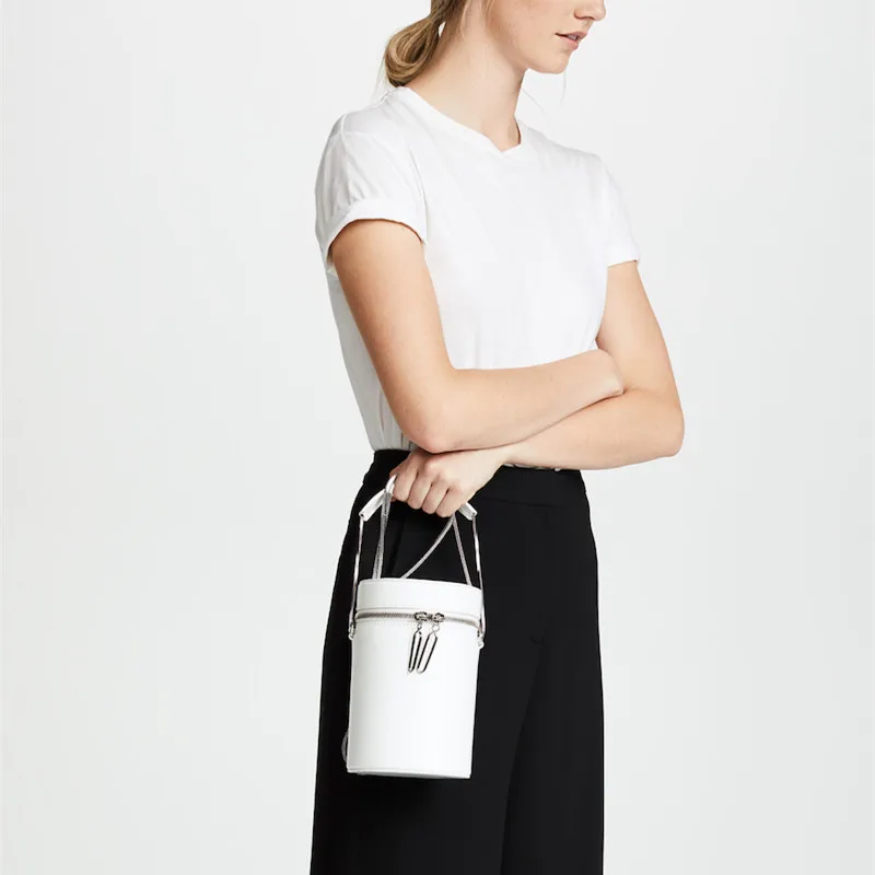 Шикарная сумка-мешок в форме цилиндра Женская сумочка повседневная