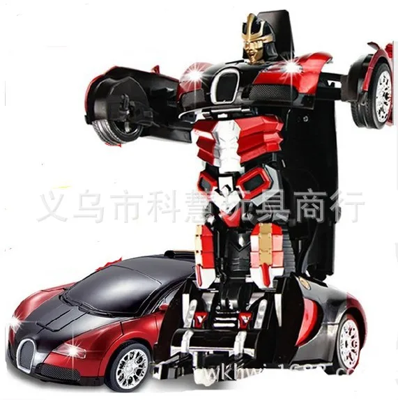 

Genuine Authentic Jiaqi TT663 Drift Ares deformation of RC Remote-controlled Bugatti Remote Robots Children's Xmas Gift
