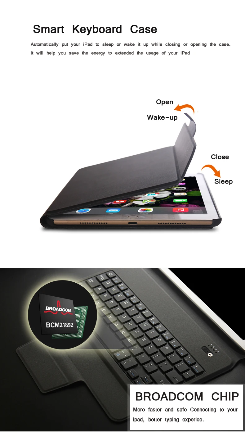 Ультратонкий чехол Keybaord для iPad Pro 10,5 дюймов /iPad Air 10,5, BT/беспроводная клавиатура с подсветкой/умный автоматический режим сна