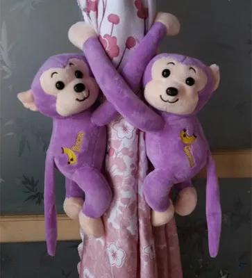 2 шт./компл. мультфильм обезьяна Шторы Пряжка Windows кукла плюшевые игрушки