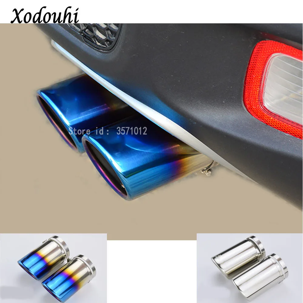 For Jeep Renegade 2016 2017 2018 2019 2020 Car Muffler Exterior End Pipe Dedicate Stainless Steel Exhaust Tip Tail Outlet 2pcs