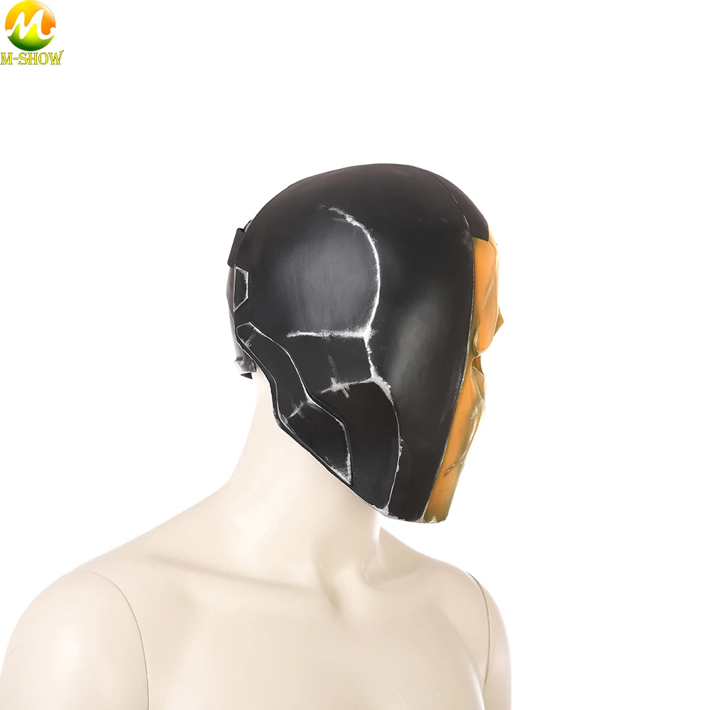 Маска детстроука шлем полная голова ПВХ маска Deathstroke Косплей Костюм шлем для Хэллоуина взрослых