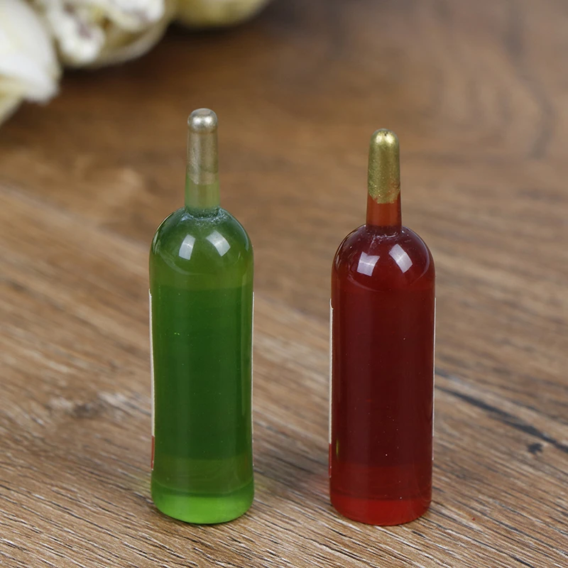 6 шт./компл. Миниатюрный Кукольный Домик из смолы винная бутылка с четырьмя