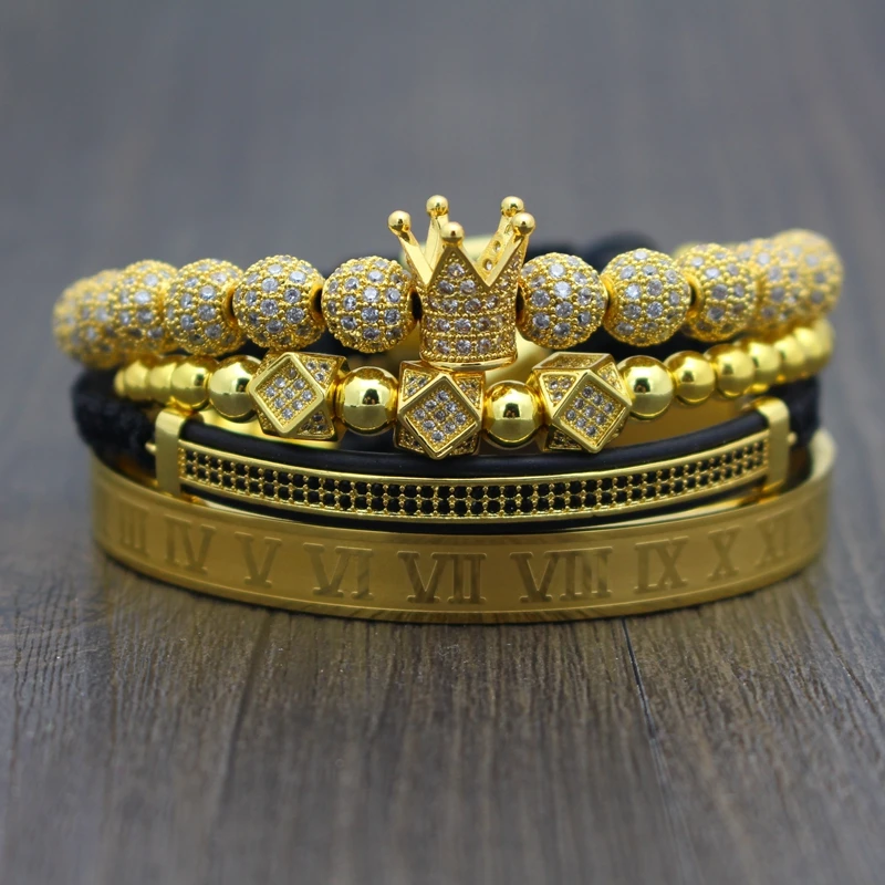 Роскошный женский браслет модный мужской новый золотой Плетеный Регулируемый