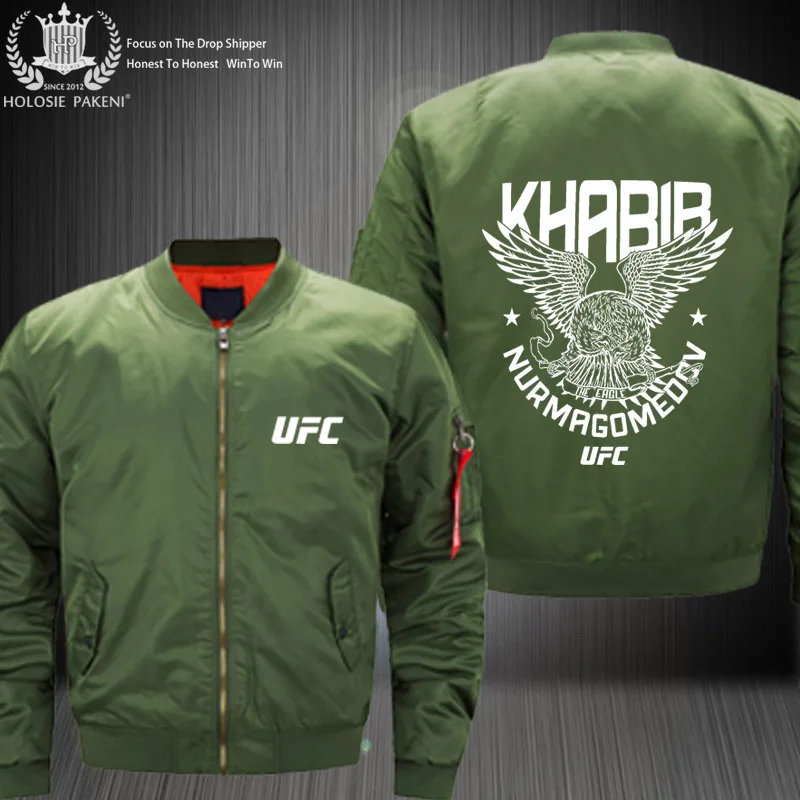 Мужская куртка UFC утолщенная бомбер с принтом костюм летного костюма