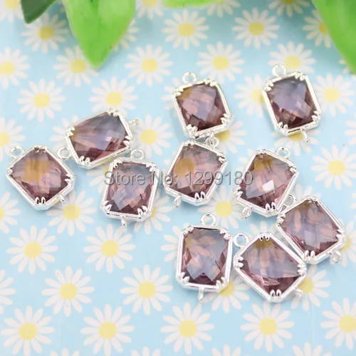 Медные подвески с имитацией циркония 10 шт./лот кристалл для изготовления