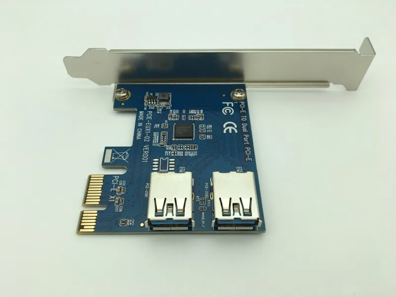 PCI E Express 1x до 16x слоты переходная карта 1 2 двухпортовый USB 3 0 удлинитель