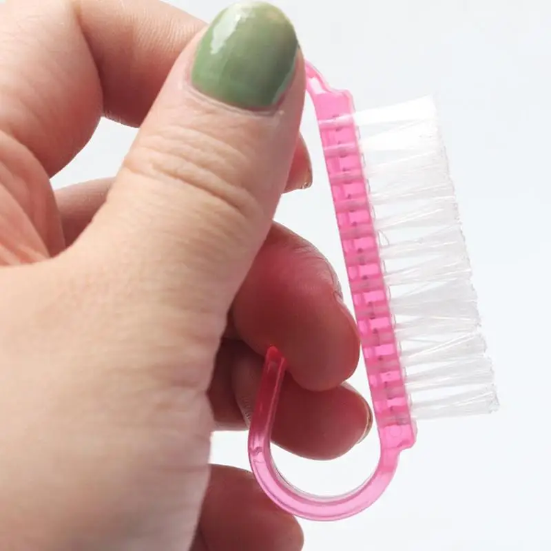 1pcs Nail Cleanse Clean Brush Tool Manicure File Sets Soft Pedicure Remove Dust Transparent Small Angle 3 Colors | Красота и здоровье