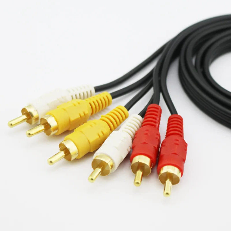 3RCA штекер на 3 RCA композитный аудио видео AV кабель 3X розничная и оптовая продажа 1 5
