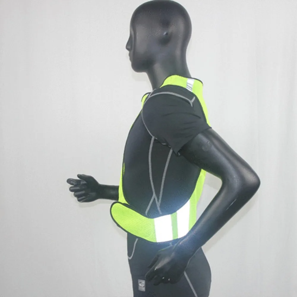 Running High Visibility Reflective Vest Fluorescent Yellow Orange Security Waistcoat For Night Outdoor Riding Vests | Безопасность и