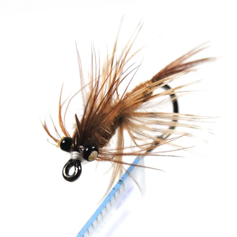 Wifreo 8 шт. 6 # коричневые бусины с черными глазами для ловли креветок нахлыстом