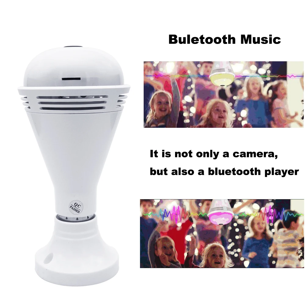 Wifi музыкальная лампа с Цветные bluetooth колонки освещение ip камера Беспроводная