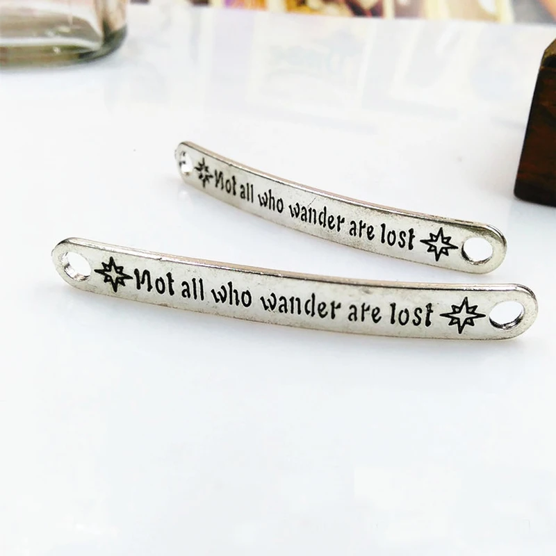 5 шт./лот античные посеребренные Подвески с буквами не все кто бродит