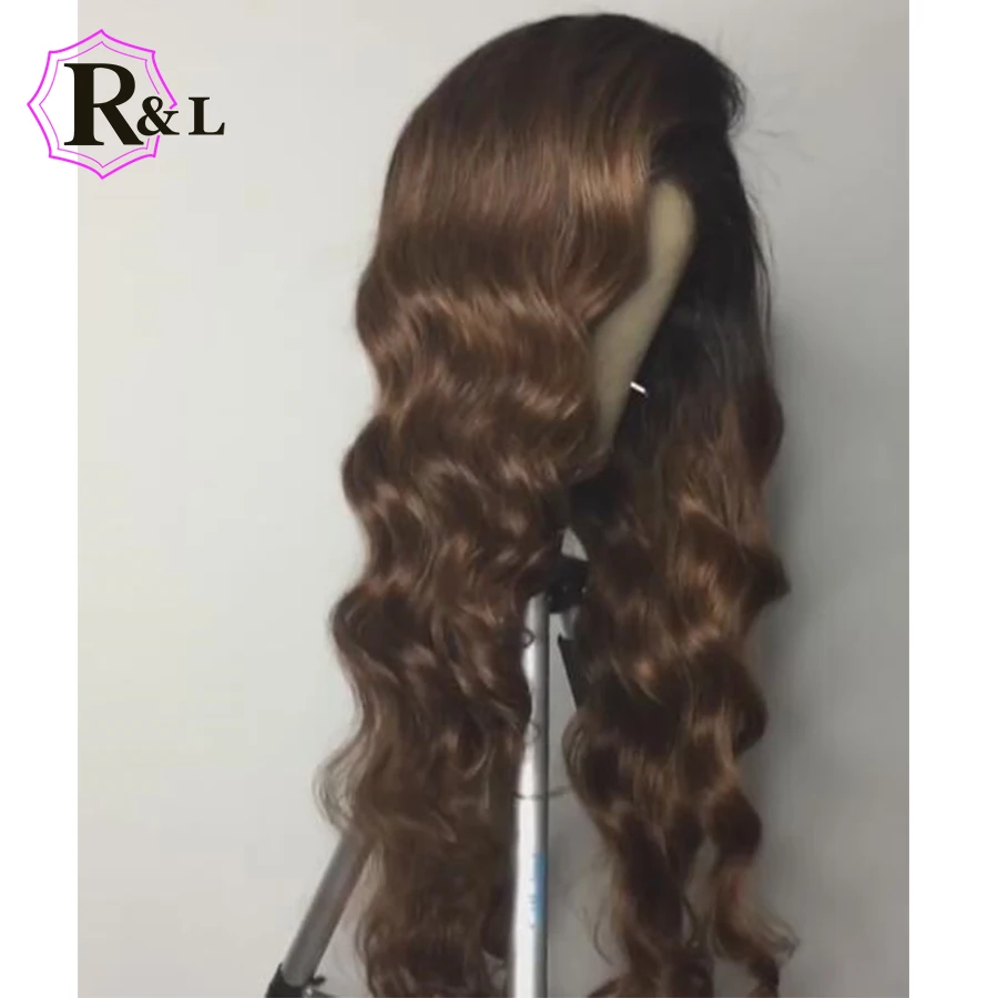 RULINDA Body Wave Ombre Lace Front Human Hair Wigs Pre plucked Side Part Brazilian Remy Hair 13X4 Lace Wigs For Women
