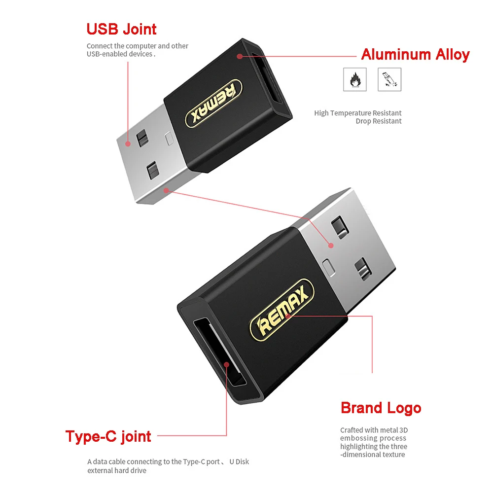 Remax USB C адаптер USB A 3,0 штекер USB 3,1 type C гнездовой разъем type-c адаптер для samsung S9 S8 huawei P10 P20 USB C концентратор