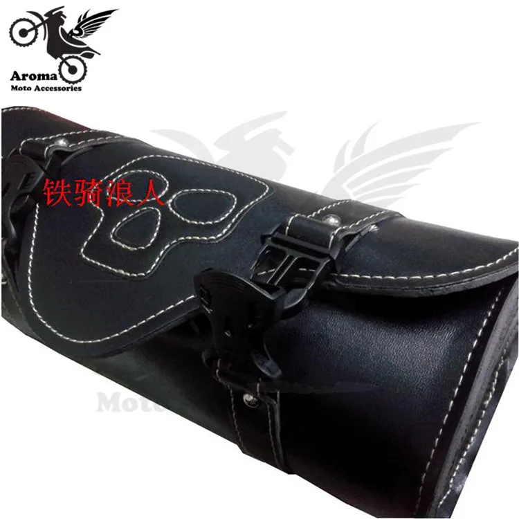 

2 colors black brown scooter tool luggage pouch motorbike saddle bags unviersal for harley motorcycle accessories moto head bag