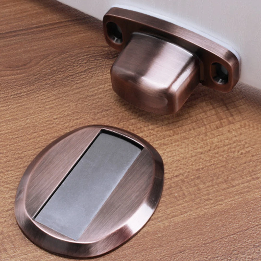HOT SALE Magnetic Door Holder Stainless Steel Hidden Stopper Toilet Noiseless Doorstop