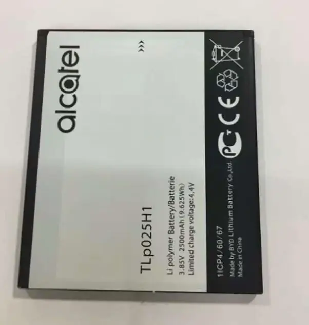 Для Alcatel One Touch 2500 мАч tlp025h1 батареи Перезаряжаемые литий-ионный встроенный