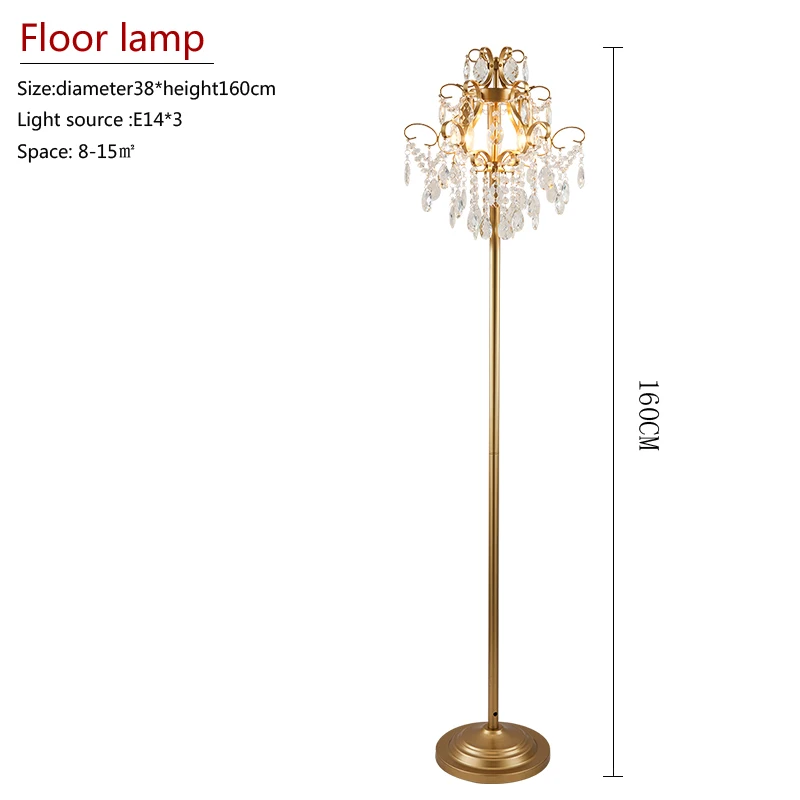 floor lamp Новая современная стеклянная подставка напольные лампы простая теплая светодиодная Напольная Лампа для гостиной Золотой торшер с кристаллами напольная лампа - Цвет абажура: floor lamp
