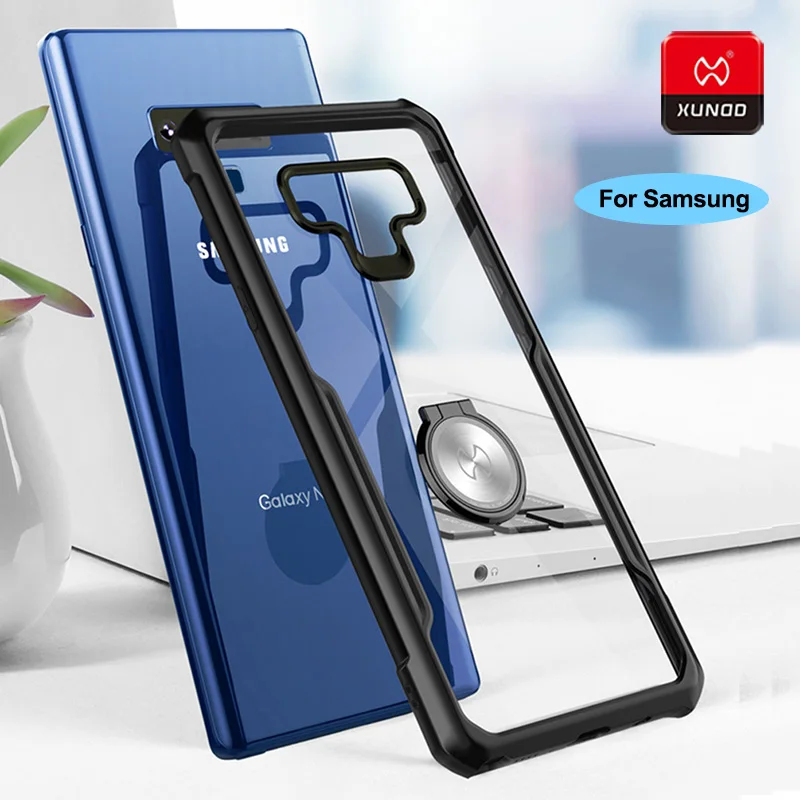 Brand Car Holder Ring Phone Case For Samsung Note 9 8 Shockproof Silicone Cover Galaxy S8 S9 Plus Airbag Bumper Back Cases |