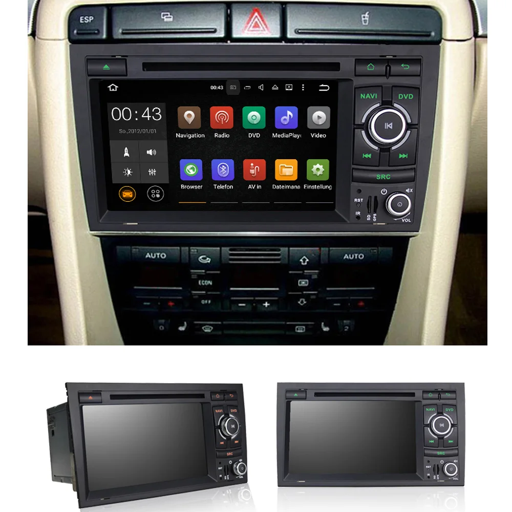 7-дюймовый автомобильный DVD-плеер GPS-навигация радио аудио для Audi A4
