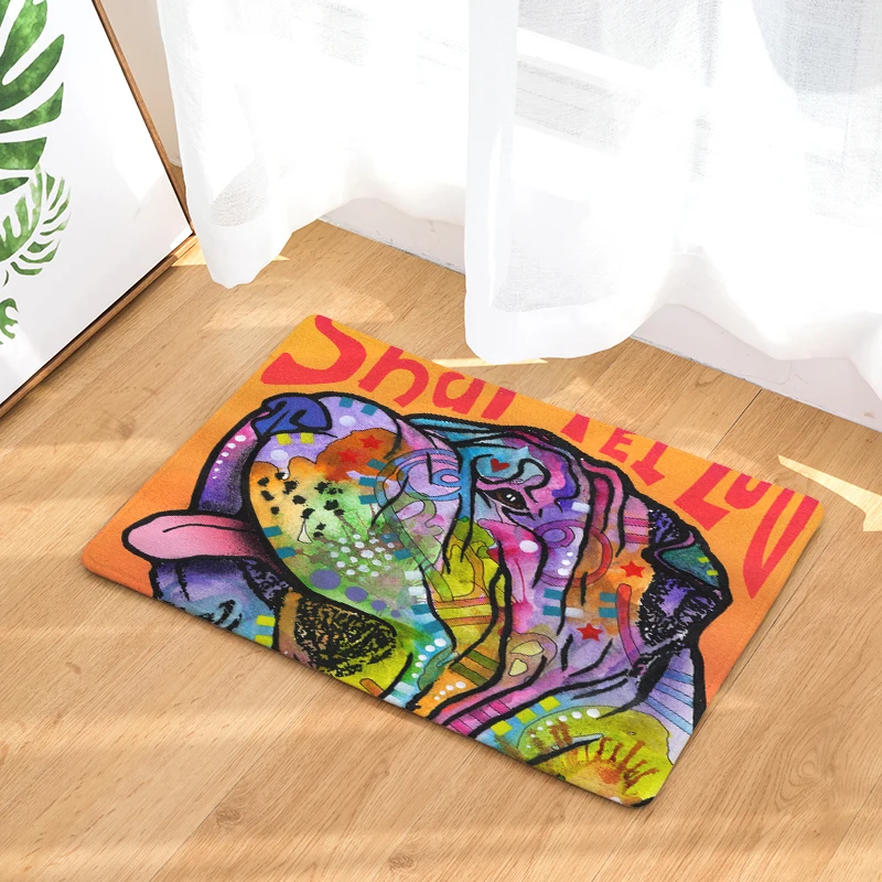 2017 Добро пожаловать коврики для пола с принтом животных масляных собак ванной и