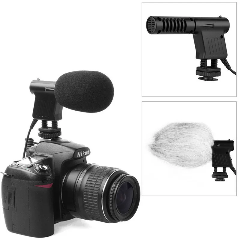 Мини стерео микрофон 3 5 мм без шума для фотосъемки интервью Nikon Canon DSLR камера DV
