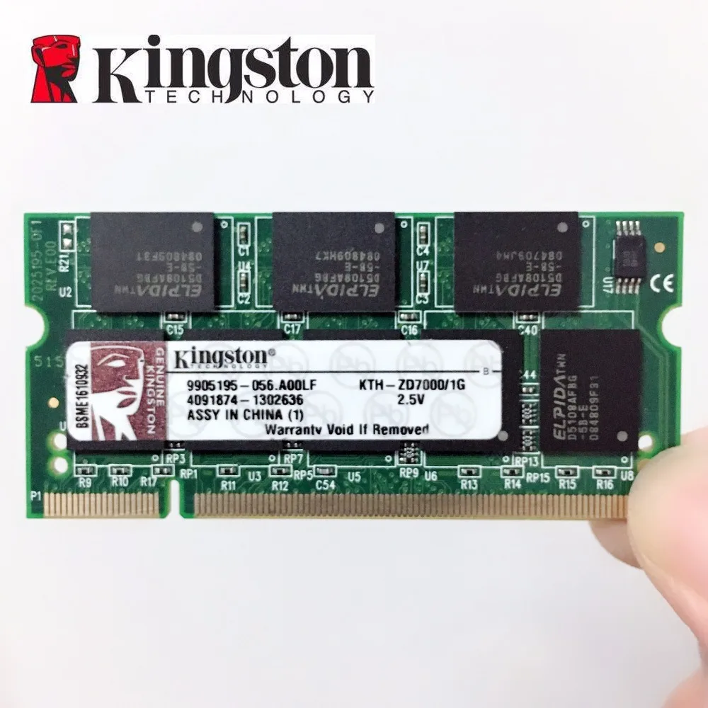 Оригинальный ноутбук Kingston DDR ddr1 1 ГБ 333 МГц Φ 1g память ОЗУ для ноутбука контактов