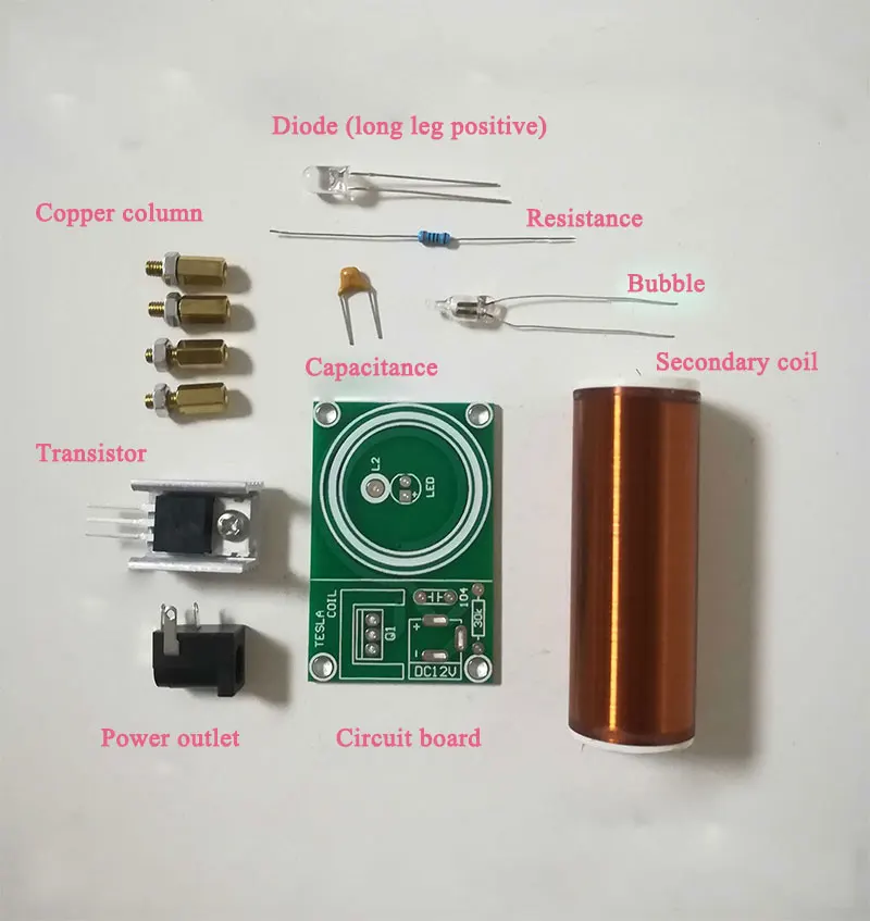 Мини Tesla Coil Kit магический реквизит пустая технология освещения электронное