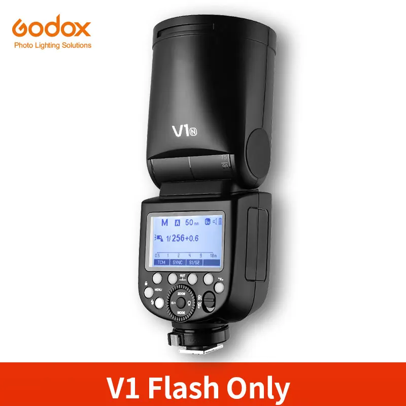 V1 Only Вспышка Godox V1 V1C V1N V1S V1F V1O ttl 1/8000s HSS Speedlite Flash с триггером X2T-C/N/S/F/O для Canon Nikon sony Fuji Olympus - Цвет: V1 Only