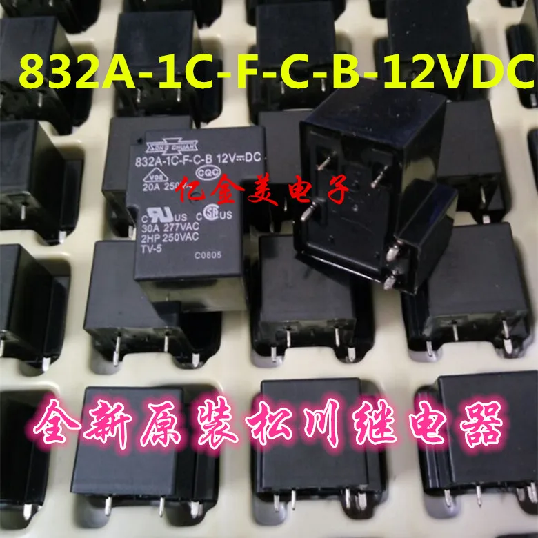 

832A-1C-F-C-B-12VDC новое оригинальное реле 5-контактный 30A 832A-1C-S