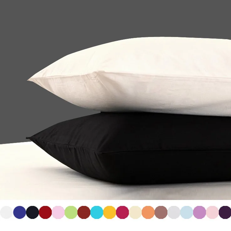 2 шт. однотонные хлопковые наволочки для подушки 70x70 см|pillow cover custom|hotel pillowcasescolored