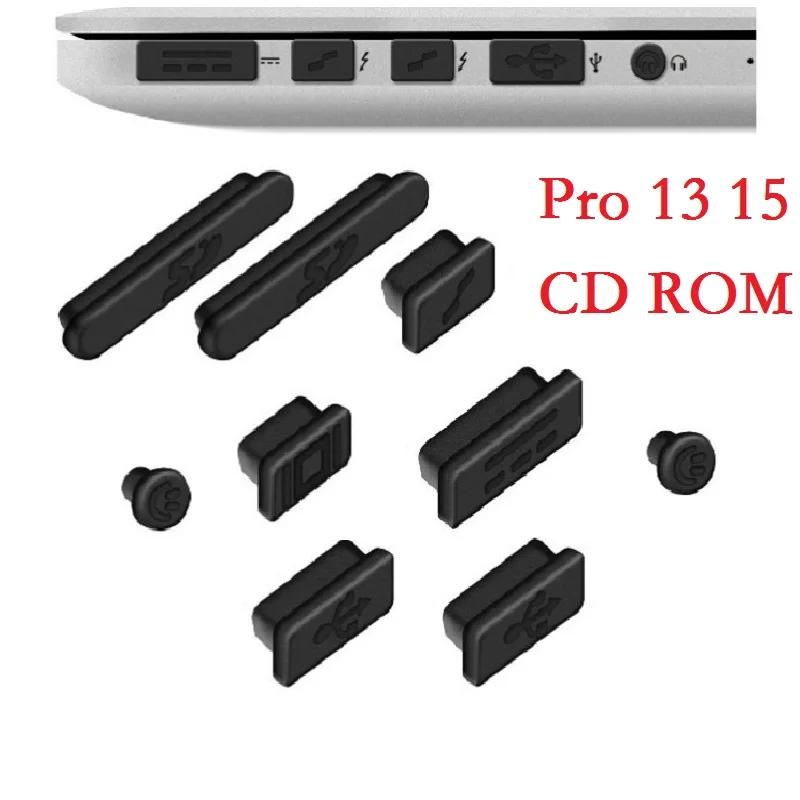 3 шт. силиконовая Пылезащитная заглушка для Macbook Pro 13 15 A1278 A1286 CD ROM 2010|Сумки и чехлы